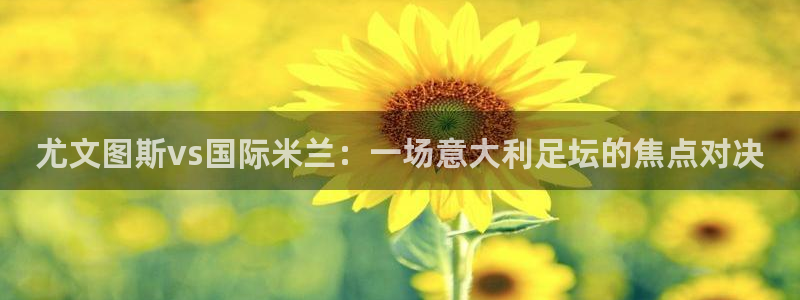 黑白直播体育app官网：尤文图斯vs国际米兰：一场意大利足坛的焦点对决