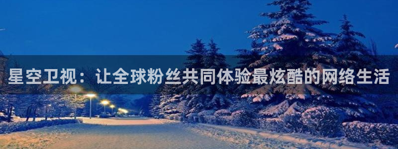 黑白体育电视直播app：星空卫视：让全球粉丝共同体验最炫酷的网络生活